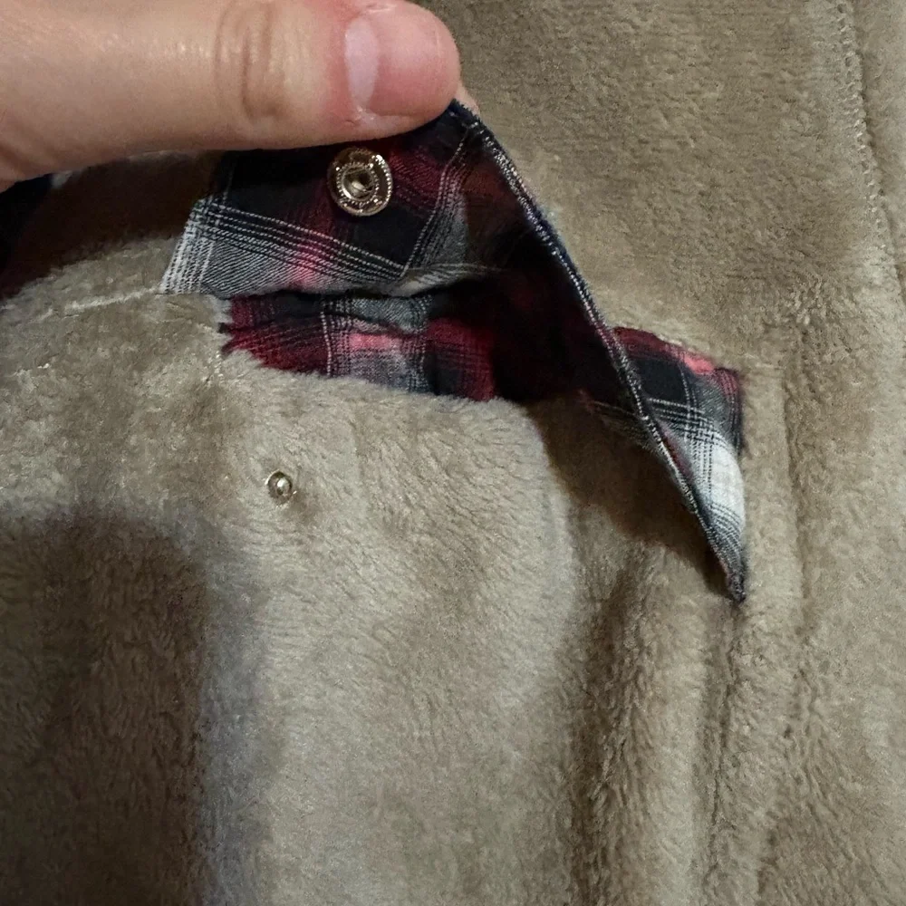 Kori Tan Plush Fleece Jacket with Collar - Picture 3 of 5